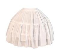 Vestido formal para niños con aros de acero flexibles, tela de alta calidad, comodidad para fiestas de cumpleaños, ceremonias, vestido de princesa, marco de acero, blanco, Talla única