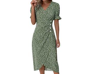 Vestido genérico para mujer, invierno, con mangas de burbujas, dobladillo irregular, para mujer, vestido de princesa, niña, 6 años, Cenicienta, verde, M