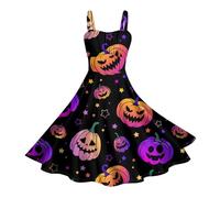 Vestido Halloween Morado Terroríficos de Fiesta de Murciélago Haloween Vudu Bruja Disfraz Halloween Muerte Dia de Los Miedo Ghostface Costume Vampira Vestido Medieval Mujer Morado S
