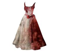 Vestido Halloween Mujer Talla Grande, Trajes Medievales Mujer Verano, Causal Sin Mangas Vintage Estampado Disfraces Adultos Originales Disfraz Medievales Princesa Reina Bruja Para Halloween Carnaval