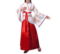 Vestido Hanfu Tradicional Chino para Niños, Traje De Baile Hanfu, Disfraz De Escenario Actuación Antiguo, Vestido Princesa Elegante,Disfraz Geisha Niña para Carnaval Cosplay (A01-White, 15Years)