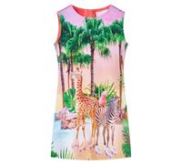 Vestido Infantil con Estampado Paisajes y Animales Tropicales Ropa Coral 92