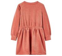 Vestido Infantil de Manga Larga Ropa Cuello Redondo Cintura Elástica Rosa 128