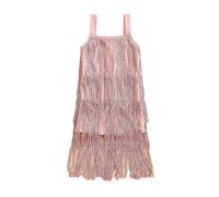 Vestido Infantil Estilo Art Deco con Flecos y Lentejuelas para Baile diseño Deslumbrante con borlas Ideal para niñas Que el Movimiento y la Danza Dulzura Que se Siente al Tacto