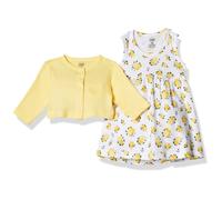 Vestido informal con c?rdigan y estampado floral amarillo para ni?as Luvable Friends, talla 12-18 meses (EE. UU.)