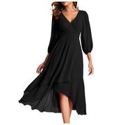 Vestido Invitada Boda Monos De Vestir para Bodas Mangas Largas Bautizo Ceremonia Coctel Novia Fluido Lentejuelas Vestir Boho Largo Trajes Ropa Chollos Ultima Hora Ofertas Flash 11#Negro M