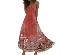 Vestido Invitada Boda, Vestido Graduación Adolescente Ropa Elegante Mujer Vestidos Largo De Verano para Mujer Color Liso Tirantes Finos Sin Mangas Corte En A Estilo Playero Ligero Vestidos Tirantes