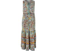 Vestido largo con estampado de cenefas 48