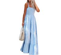 Vestido Largo con Estampado De Tirantes Y Tirantes De Estilo Festivo para Mujer De Verano Sexy