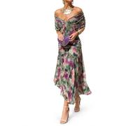 Vestido largo de malla con corsé para mujer, vestido de noche formal para | Corsé con diseño de corpiño de malla, detalle de superposición hasta el suelo, silueta de invitada de boda, uso formal