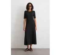 Vestido largo de punto acampanado Black L