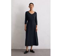 Vestido largo de punto acampanado Deep Night Blue S