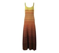 Vestido largo de punto con cuello redondo degradado para mujer, sin mangas, informal, a la moda, con tirantes delgados, 1069, S