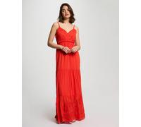 Vestido largo holgado bordado orange mujer 36