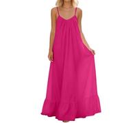 Vestido Largo Informal sin Mangas con Espalda Abierta y Corte Holgado para el hogar (S)