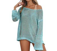 Vestido Largo Ligero Calado Jersey, Pareo Playa túnica Punto Bikini Sol