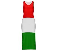 Vestido Largo Maxi Cheongsam para Mujer con Estampado De La Bandera De Hungría Sexy con Abertura Sin Mangas Vestido De Verano De Talla Grande para Fiestas La Playa O como Un Qipao Chino