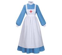 Vestido largo medieval con mangas para mujer, vestido de fiesta literario, estilo elegante, para fiestas históricas, estilo victoriano, con corte ancho, bordado noble, perfecto para noches temáticas