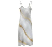 Vestido Largo para Mujer - Patrones Abstractos Elegante Vestido De Verano Sin Mangas, Corte En A, Holgado, Informal, para Fiestas Y Vacaciones, Ropa Larga 2XL