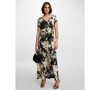 Vestido largo recto estampado multicolor mujer 36