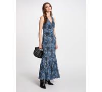 Vestido largo recto estampado multicolor mujer 40