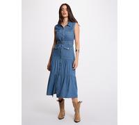 Vestido largo recto vaquero denim stone mujer 40