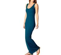 Vestido largo sin mangas de alta elasticidad para mujer con cuello en O, vestido bodycon largo, vestidos maxi sólidos y ajustados para mujer, A azul, S