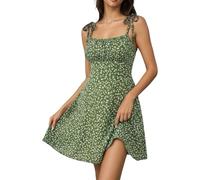 Vestido Largo Verano Mujer,Vestido Midi Sweetheart, Corte A Fluido, Cintura Imperio, Gasa Suave, Manga Corta, Estilo Casual, Ideal para Fiestas.