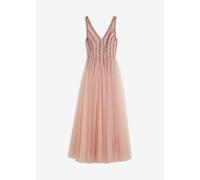 Vestido maxi de tul fino con bordado de lentejuelas 44