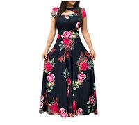 Vestido maxi de verano elegante, bohemio, vestido envolvente para mujer, manga corta, vestido largo, estampado hueco, vestido de playa, vintage, sexy, vestido de fiesta, festivo, vestido largo hasta