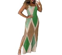 Vestido maxi de verano para mujer, elegante, vestido de verano largo, tirantes anchos, sin espalda, vestidos ajustados, maxi vintage, vestidos de verano ligeros y aireados, vestido bohemio, vestido de