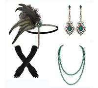 Vestido Medieval Mujer, Diadema Estilo AñOs 20 con Flecos De Plumas para De Y Eventos De Cosplay Elegante