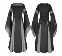Vestido Medieval Mujer Disfraz Medieval Vestido Renacentista Mujer XXXXXXXL Dress Disfraz Vikinga Rojo De Epoca Victoriana Ropa Victoriano Negro Trajes Medievales Traje Vikinga Verde De Talla Grande