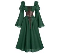 Vestido Medieval Mujer Vestido Renacentista Mujer Disfraz 5Xl Vintage Disfraz Vikinga Para Adulto Bruja Medieval Vestidos Medievales Trajes Medievales Campesina Victoriano De Epoca Victoriana Ropa