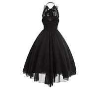 Vestido medieval para mujer con corsé, vestido renacentista para mujer, hombros descubiertos, gótico, vintage, vestido maxi, vestido de noche, vestido de noche, Halloween, carnaval, fiesta, vestido de