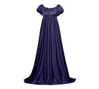 Vestido medieval para mujer, corsé, escote profundo, mangas abultadas, vestido de baile, vestido de baile, con cremallera, festivo, hasta la rodilla, disfraz de pirata, renacentista, Halloween