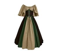 Vestido Medieval para Mujer Disfraces Renacimiento Disfraz Renacentista Cosplay GóTico De Noche con Ribete Vestidos Punk Fiesta Retro