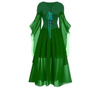 Vestido medieval para mujer, manga trompeta, vestido de Halloween, vestido del siglo 19, Steam Punk, ropa de tallas grandes, vestido de Midsommar, vestido de corpiño de bruja negra, vestido de baile