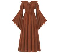 Vestido Medieval para Mujer, renacentista, con Mangas de Trompeta, Victoriano, corsé, Halloween, Disfraz de Halloween Vestidos Medievales para Mujer Disfraces Renacimiento Vestido Gótico