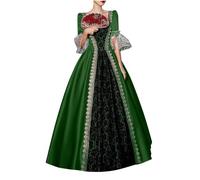 Vestido Medieval Para Mujer Retro De Los AñOs 50 Largo Casual Cuello En V Delgado Disfraz Carnaval Fiesta Cosplay Adulto Disfraces