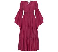 Vestido medieval para mujer, vestido de Halloween del siglo 19, con hombros descubiertos, Steam Punk, vestido de estado, tallas grandes, vestido de corsé medieval, disfraz de bruja victoriana, vestido