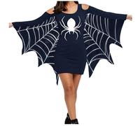 Vestido Medieval para Mujer Vestidos de Halloween Renacimiento Disfraz Diablo Murciélago Punk Fiesta Cosplay Adulto Disfraces Carnaval