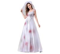 Vestido Mesonera Medieval Mujer - Vestido de Novia fantasmal para Mujer Disfraz de Halloween para y Eventos de Juegos de rol Ropa De Cama Tapiz Medieval