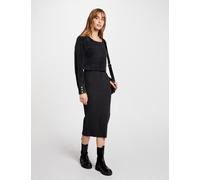 Vestido midi ajustado 2-en-1 gris oscuro mujer L