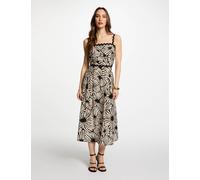 Vestido midi recto estampado multicolor mujer 40