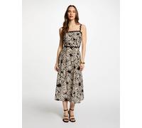 Vestido midi recto estampado multicolor mujer 42