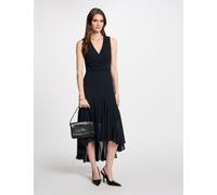 Vestido midi recto holgado azul marino mujer 42