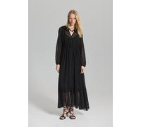 Vestido midi semitransparente NEGRO M