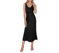 Vestido Mini Mujer Casual De Satén Tipo Slip con Tirantes Finos Y Cintura Alta Vestido De Verano Elegante para Diario O Fiesta Día Muy Suave Y Brillante