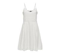 Vestido Mujer Escote en V Encaje Tirantes Ajustables Corto Verano, Color:Blanco, Talla:38